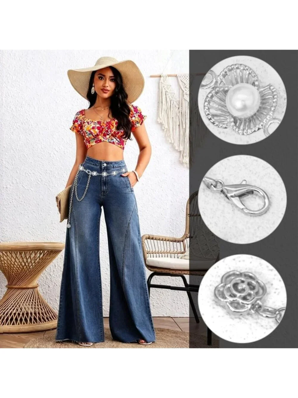 Adjustable Metal Waist Chain Belt for Women - Gold & Silver Fashion Accessory